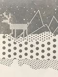 Letterpressed - Greeting card (Reindeer in Snow)