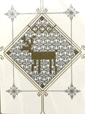 Letterpressed - Greeting card (Reindeer in Diamond)