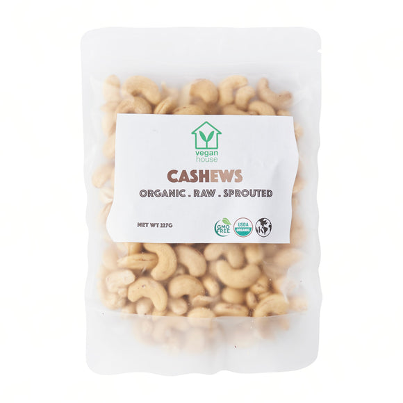 Raw Organic Sprouted Cashew Nuts (8oz./227g)