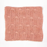 Lucia Crochet Infinity Scarf- Peach
