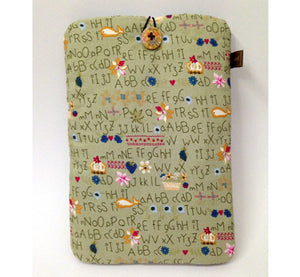 iPad Mini case - Alphabets (green)